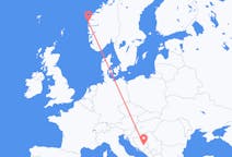 Flights from Florø to Sarajevo