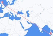 Flyg från Siborong-Borong, Indonesien till Edinburgh, Skottland