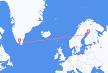Vuelos de qaqortoq, Groenlandia a Oulu, Finlandia