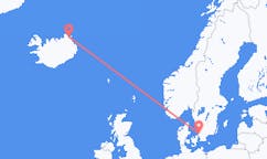 아이슬란드 토르쇼픈에서 출발해 스웨덴 앙헬홀름으로(으)로 가는 항공편
