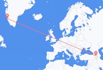 Flyg från Jerevan, Armenien till Nuuk, Grönland