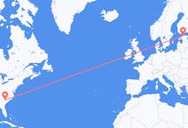 Flyrejser fra Columbia til Tallinn
