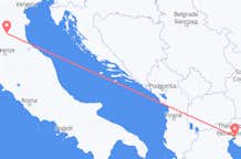 イタリアのボローニャからから、ギリシャのテッサロニキまでのフライト