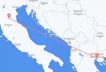 イタリアのボローニャからから、ギリシャのテッサロニキまでのフライト