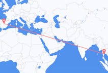 Flights from Hua Hin District, Thailand to Madrid, Spain