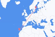 Flights from Las Palmas in Spain to Stockholm in Sweden
