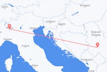 Vluchten van Kraljevo, Servië naar Milaan, Italië