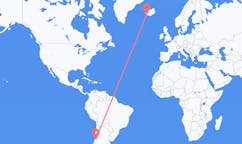 Flyreiser fra Santiago, Chile til Reykjavik, Island