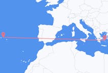 Flights from Terceira Island, Portugal to Mykonos, Greece