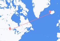 来自美国出发地 法戈目的地 冰岛雷克雅未克的航班
