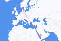 Flights from Jizan, Saudi Arabia to Haugesund, Norway