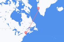Flights from Boston to Nuuk