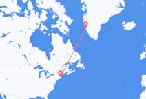 Flights from Boston, the United States to Nuuk, Greenland