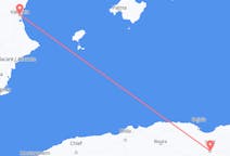 出发地 阿尔及利亚出发地 塞提夫目的地 西班牙巴倫西亞的航班