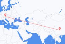 Flyreiser fra Chongqing, til Salzburg