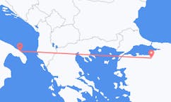 Fly fra Bursa til Brindisi