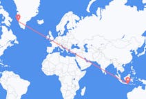 出发地 印度尼西亚丹帕沙目的地 格陵兰瑪尼特索克的航班