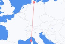 Loty z Hamburg, Niemcy do Calviego, Francja