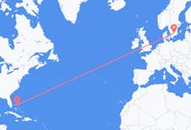 Flyreiser fra Marsh Harbor, Bahamas til Växjö, Sverige