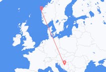 Flyg från Banja Luka, Bosnien och Hercegovina till Florø, Norge