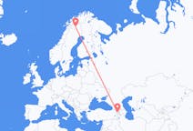 Flyreiser fra Jerevan, Armenia til Kiruna, Sverige