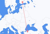 Flug frá Helsinki, Finnlandi til Eskişehir, Tyrklandi
