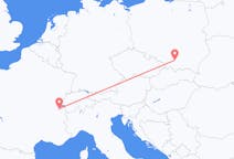 Flyg från Kraków, Polen till Genève, Schweiz