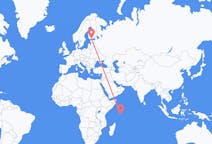 Flights from Praslin, Seychelles to Helsinki, Finland