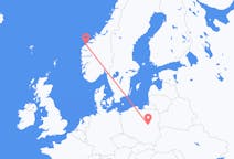 Flights from Warsaw in Poland to Ålesund in Norway