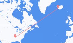 出发地 美国孟菲斯目的地 冰岛雷克雅维克的航班