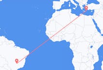Flyrejser fra Uberlandia, Brasilien til Karpathos, Grækenland