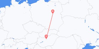 Flyg från Ungern till Polen