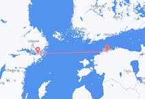 Vluchten van Tallinn, Estland naar Stockholm, Zweden
