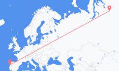 Vols depuis la ville de Norilsk vers la ville de Porto