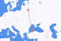 Flyg från Minsk, Vitryssland till Zonguldak, Turkiet