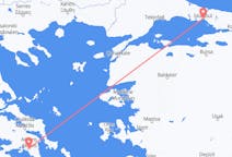 Flights from Athens in Greece to Istanbul in Turkey