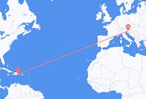 Flyreiser fra Santo Domingo, til Ljubljana