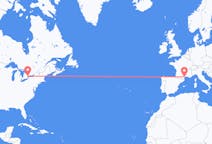 Flyrejser fra Toronto, Canada til Aspiran, Frankrig