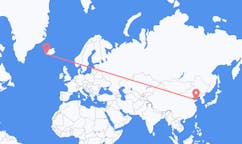 Flyg från Yantai, Kina till Reykjavik, Island