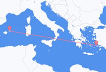 Fly fra Kalymnos til Menorca