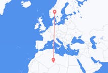 Flyg från Djanet, Algeriet till Oslo, Norge