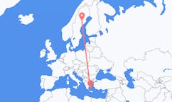 Flights from Lycksele, Sweden to Plaka, Milos, Greece