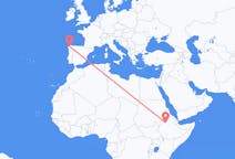 Flyrejser fra Bahir Dar, Etiopien til La Coruña, Spanien