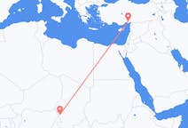 Loty z N Djamena, Czad do Adana, Turcja