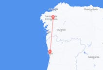 Flyg från Santiago de Compostela (regionhuvudort), Spanien till Porto, Portugal