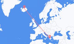 Flyreiser fra Akureyri, Island til Patras, Hellas