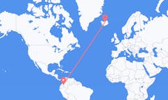 Flyreiser fra Florencia, Colombia til Akureyri, Island