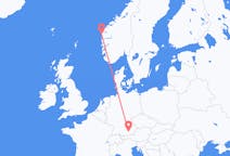 出发地 挪威出发地 弗盧勒目的地 德国慕尼黑的航班