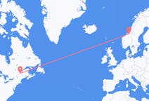 Flights from Quebec City to Trondheim