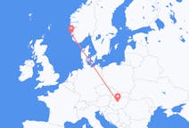 出发地 挪威出发地 海宁格松目的地 匈牙利布达佩斯的航班